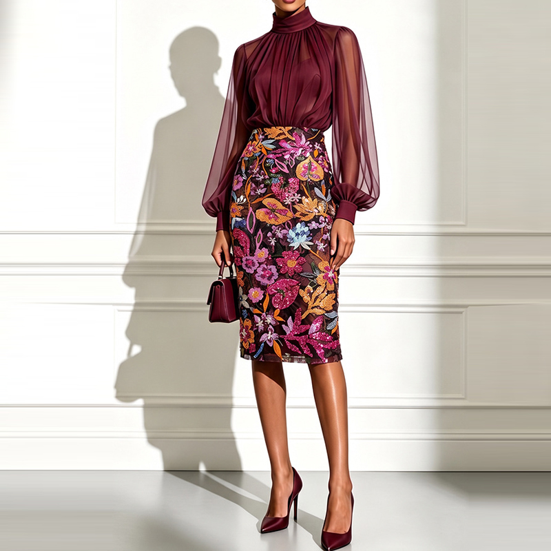 Seksowna bluzka z wysokim deko – Midi Skirt Floral recenzja i cena