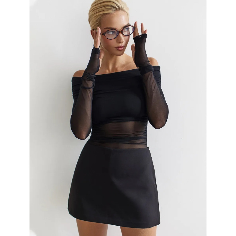 Damska siateczkowa bluzka z od – Blouse Off Shoulder recenzja i cena