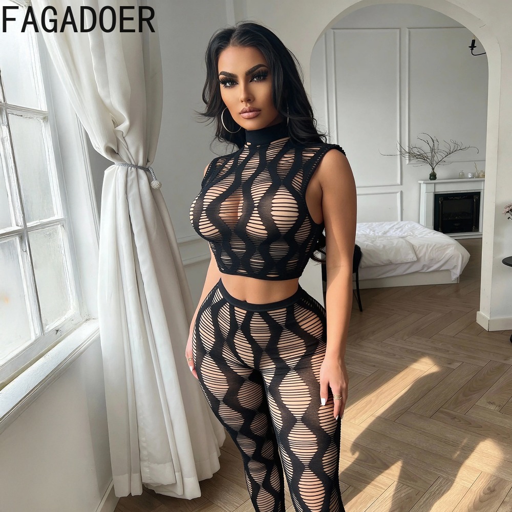 FAGADOER – seksowny, dzianinow – Crop Top Crochet recenzja i cena