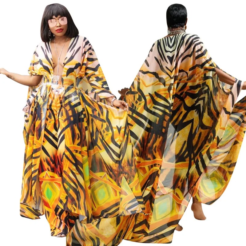 Elegancka długa tunika z nadru – Cover Up Kaftan recenzja i cena